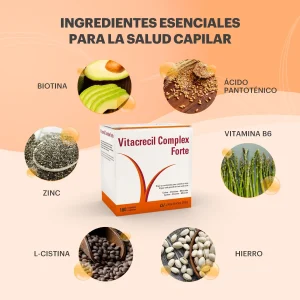 Vitacrecil Complex Forte Pack 180 cápsulas ingredientes