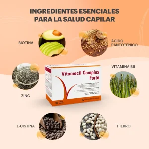 Vitacrecil Complex Forte Pack 30 sobres ingredientes